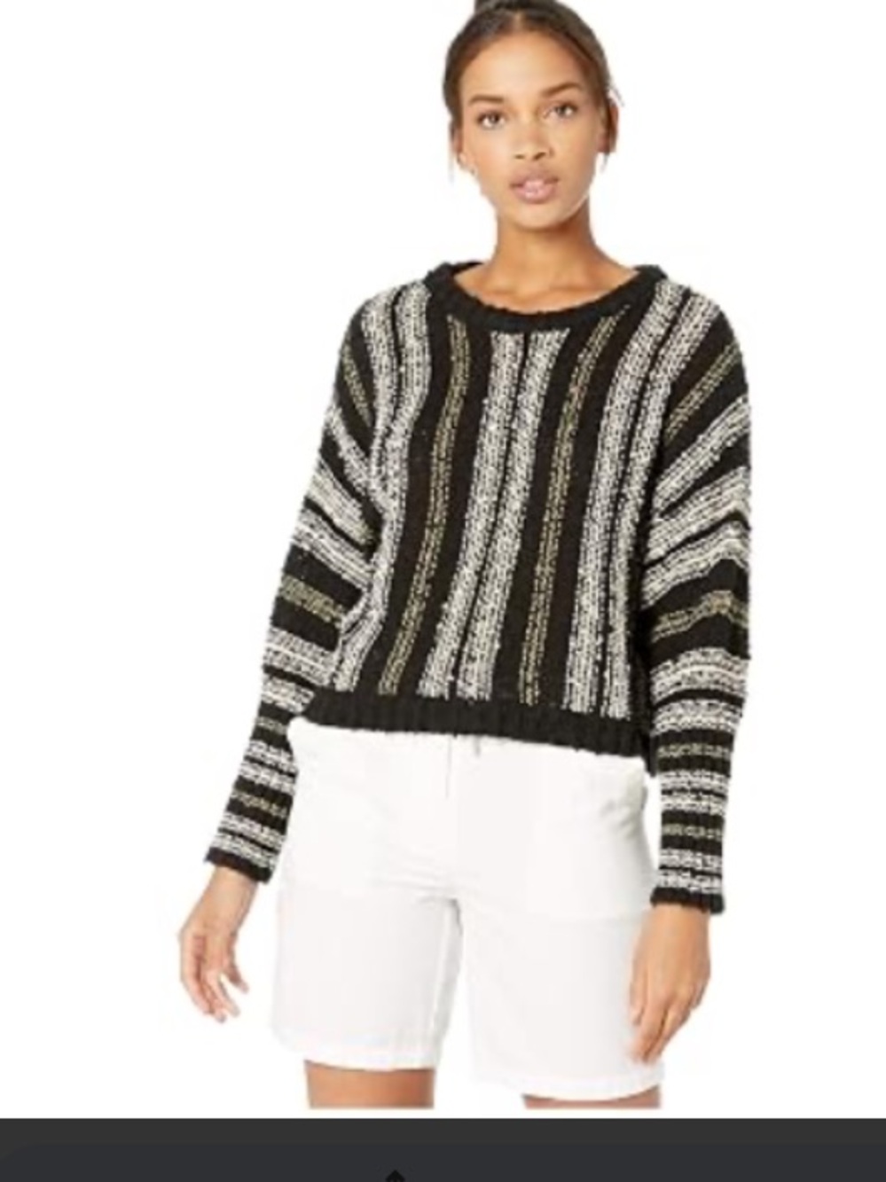 NWT Billabong Easy Going Sweater vertical stripe drop shoulder sz M